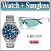 Bulova Marine Star Men's Watch 98c62 with Bolle Performance Swiftkick Sunglasses 10485 Plating Titanium Frames and Competivision