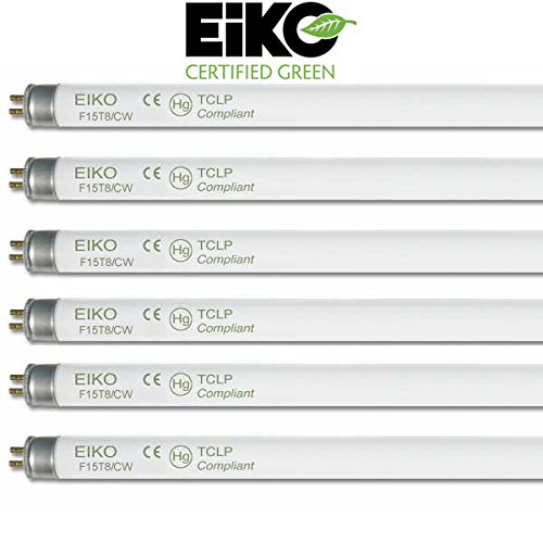Eiko 15521 F15T8CW Straight T8 Cool White Color Fluorescent Tube