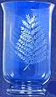 Individually Hand Etched Fern Glass Candle Shade 11"H