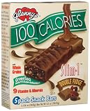 Glennys 100 Calories Slim-1, Double Fudge,  5-Count Snack Bars (Pack of 6)
