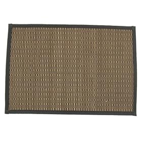 Bamboo Place Mat - Light and Dark Brown Woven by ThinkBamboo - Placemats