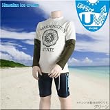 Hawaiian Ice Cream <strong>アメカジ</strong>系☆WASHINGTONラッシュガード（長袖）【キッズ水着/男児】