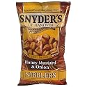 Snyder's of Hanover Honey Mustard and Onion Nibbler Pretzels, 10-Ounce Packages (Pack of 12)