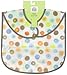 Kushies Waterproof Bib, White Circle, Infant