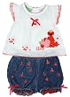 Sesame Street Newborn Girls 2pc Elmo Denim Diaper Cover Set