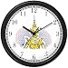 Buddhist - Thai Sawasdee Angel - Peace Deva Wall Clock by WatchBuddy Timepieces (Slate Blue Frame)