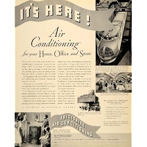 1934 Ad Frigidaire Air Conditioning Equipment Trains – Original Print Ad