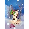 36" Lighted Soft Tinsel Cow