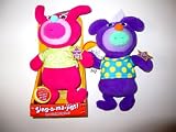 SET OF 2 RARE Fisher-Price The Sing-A-Ma-Jigs - HOT PINK AND DARK PURPLE