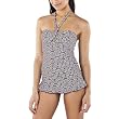 Mossimo® Black: Women's Maze Print One Piece Swimsuit - Brown/White