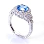 2.55 Carat 14KWG Blue Topaz Filigree Ring