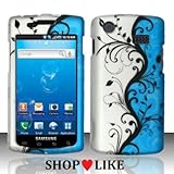 Rubberized Blue Vine Flower Snap on Design Case Hard Case Skin Cover Facepl ....