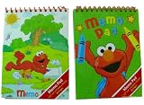 Elmo 2 Pc Memo Pads - Sesame Street Note Book 2pcs - Elmo Notepads