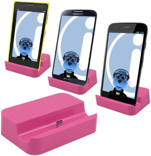 iTALKonline Samsung S7582 Galaxy S Duos 2 Pink Micro USB Sync & Charge / Charging Desktop Dock Stand Charger