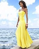 Spiegel Spiegel Ruched Bandeau Maxi Dress