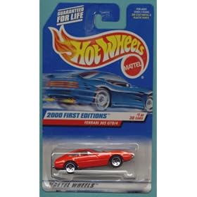 Mattel Hot Wheels 2000 First Editions 1:64 Scale Red Ferrari 365 GTB 4 Die Cast Car #001 by Mattel