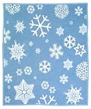 Snowflakes Blue Cuddlewrap - 55 inches by 67 inches - Wearable Throw Blanket