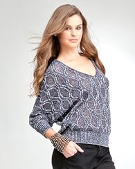 Open Cable Boxy Sweater Top
