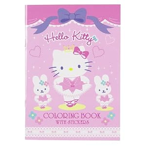 Hello Kitty Coloring Book with Stickers: Pink