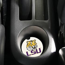 LSU Tigers 2-Pack Absorbent Car Coasters