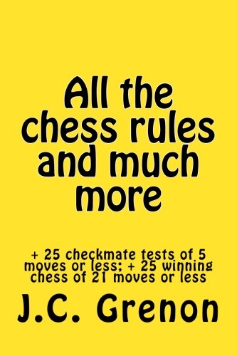 All the chess rules and much more: + 25 checkmate tests of 5 moves or less; + 25 winning chess of 21 moves or less