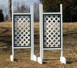 Solid Lattice Panel Wing Standards Wood Horse Jumps