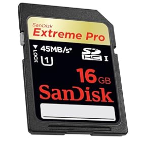 SanDisk 16GB Extreme Pro SDHC UHS-I Memory Card