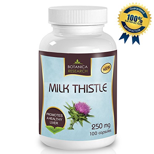 Milk Thistle Liver Detox And Cleanse: 250mg (100 capsules & 80% Silymarin) - 100% Satisfaction Guarantee - Use as a liver support pill to promote a stronger and more vibrant liver. Use As an Antioxidant to Increase Energy & support your immune system - by Botanica Research Milk Thistle Liver Detox And Cleanse: 250mg (100 capsules & 80% Silymarin) - 100% Satisfaction Guarantee - Use as a liver support pill to promote a stronger and more vibrant liver. Use As an Antioxidant to Increase Energy & support your immune system - by Botanica Research