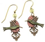Silver Forest Hummingbird Dangle Earrings