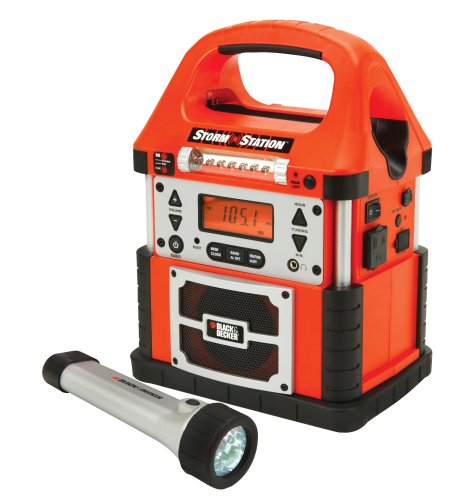 Black & Decker Storm Station With 50 Watt Power Inverter LED Flashlight And Digital AM/FM NOAA Weather Radio #SS50B