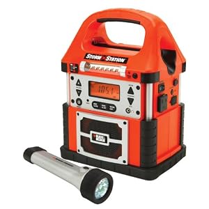 Black & Decker SS50B Storm Station With 50 Watt Power Inverter LED Flashlight And Digital AM/FM NOAA Weather Radio