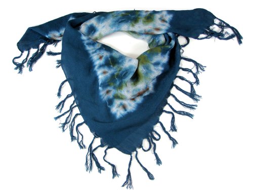 UBI Women's Tie-Dye Square Scarf,Blue,One Size