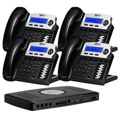 X16 Small Office Digital Phone System Bundle with 4 Phones Charcoal (XB2022-04-CH)