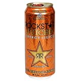 Rockstar Juiced Energy Drink Plus Juice, Mango/Orange/Passion Fruit, 16-Ounce Cans (Pack of 24)