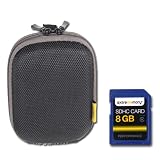 Sparpaket-Hardcase Kameratasche schwarz + 8GB SDHC Speicherkarte Class 6 - z.B. f�r Nikon Coolpix P300 S6100 S6150 S6200 S8100 S8200 - Panasonic DMC TZ18 TZ20 TZ22