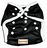 One Size Fit All- Diaper Covers for Prefolds or Regular Inserts PUL - BLACK