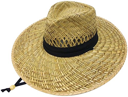 Simplicity Braided Fedora Sun Straw Hat with Hat Band & Adjustable Lanyard
