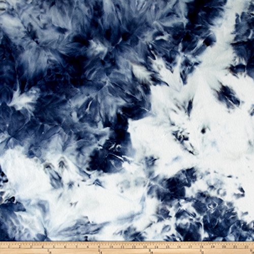 Minky Tie Dye Cuddle Navy Fabric By The Yard
