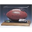 Seattle Seahawks NFL Football Display Case (Wood Base)
