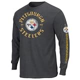 Pittsburgh Steelers Charcoal Gridiron Tough III Long Sleeve T-Shirt