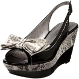 Apepazza Women's Faraglione Wedge Sandal,Black,41 EU/11 M US