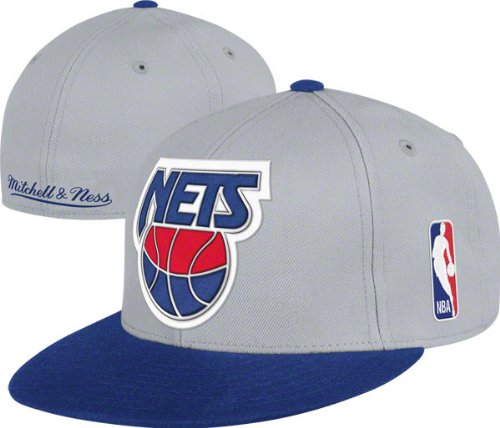 New Jersey Nets Mitchell & Ness Cool Grey 2-Tone XL Fitted Hat
