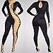 QIYUN.Z Long Sleeve Hollow Out Sexy Clubwear Women Bodycon Long Jumpsuit Rompers