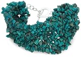 Sterling Silver Turquoise Chip Bracelet, 7.5'