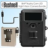 Bushnell 8MP Trophy Cam Brown Black LED Night Vision Field Scan Camera Bundle