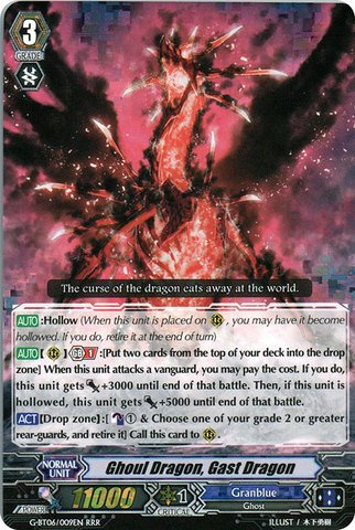 Cardfight!! Vanguard TCG - Ghoul Dragon, Gast Dragon (G-BT06/009EN) - G Booster Set 6: Transcension of Blade and Blossom