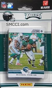 2012 Score Philadelphia Eagles Factory Sealed 12 Card Team Set Including Michael Vick, Lesean Mccoy, Jeremy Maclin, Desean Jackson, Brent Celek, Fletcher Cox, Marvin Mcnutt, Mychal Kendricks, Nick Foles, Vinny Curry, Jason Babin and Bryce Brown.