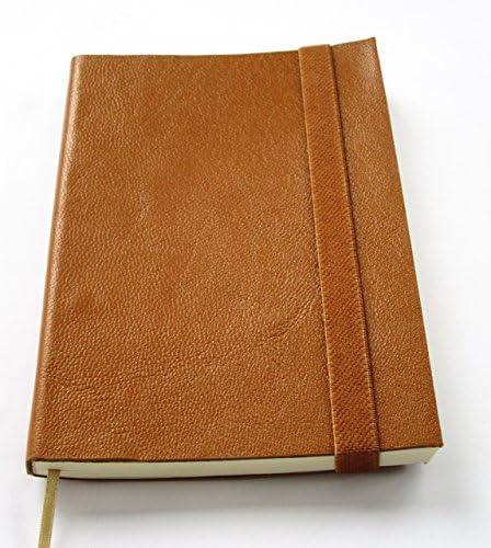 Leather Journal blank Paper handmade Pocket Notebook 100 sheets Elastic Strap