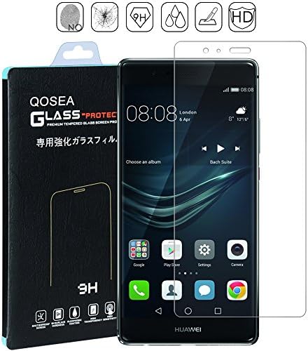 Huawei P9 Plus Screen Protector, Qosea Ultra-thin 2.5D 9H Hardness Crystal Clear Scratch Resistant Tempered Glass Screen Protector for Huawei P9 Plus Smartphone