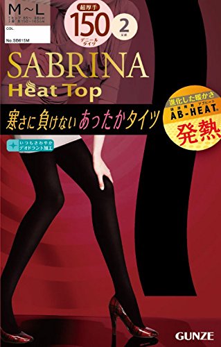 (グンゼ)GUNZE SABRINA Heat Top(サブリナ ヒートトップ) 150デニールタイツ〈同色2足組〉